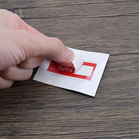 100pcs Do Not Turn Off Warning Stickers Self Adhesive Stickers 40x12mm Stick Art Paper Decal For Switch Light Machine Computer Warning in Kuwait