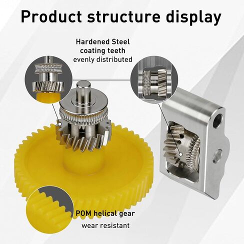for Bamboo P2S Hardened Steel Extruder Gear Assembly Drive Gear Replacement Part Suitable for PLA, TPU, PETG, ABS Filament Reliable in Kuwait
