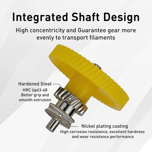 for Bamboo P2S Hardened Steel Extruder Gear Assembly Drive Gear Replacement Part Suitable for PLA, TPU, PETG, ABS Filament Reliable in Kuwait