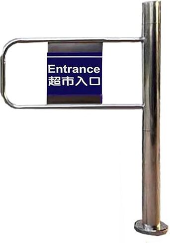 Supermarket Entrance Swing Gate,Entrance Doors Metal Swing Gate Automatic Rebound Swing Gate with Hand Push Design One-Way Door(80×97 cm)(Right) in Kuwait