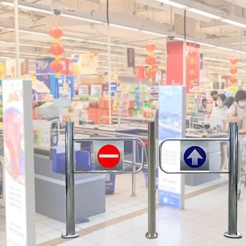 Stainless Steel Safety Barrier Gate, Durable Entrance Swing Gate for Enhanced Security in Supermarkets, Factories, and Parks in Kuwait