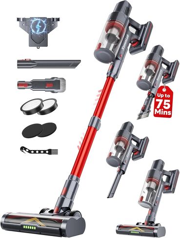 Cordless Vacuum, 75Min Runtime, 55KPa Suction，Built-in Battery in Kuwait