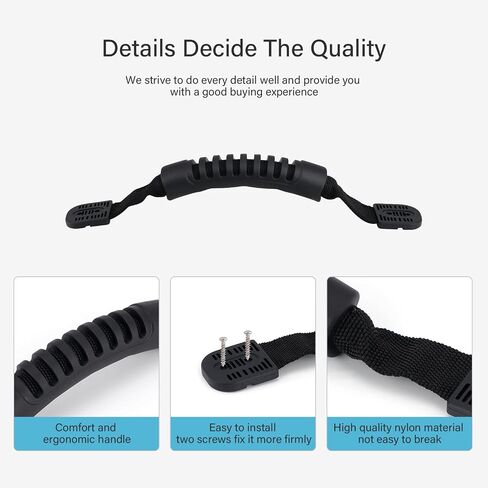 Cornhole Board Handles (2 Pack) - Carrying Handles with Comfortable Rubber Grip - Easy Install Hardware Included - Replacement Strap Handle for Kayak, Box, & DIY Projects in Kuwait