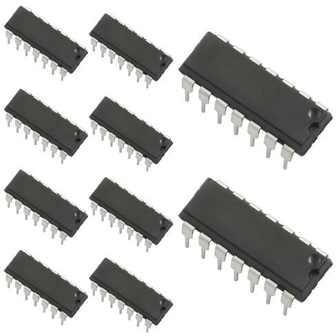 Waziaqoc 10 عبوات SN74AHCT125 بوابات عازلة رباعية للحافلات، متوافقة مع DIP-14 TTL IC ثلاثية الحالة لعزل الإشارة والتخزين المؤقت المنطقي عالي السرعة in Kuwait