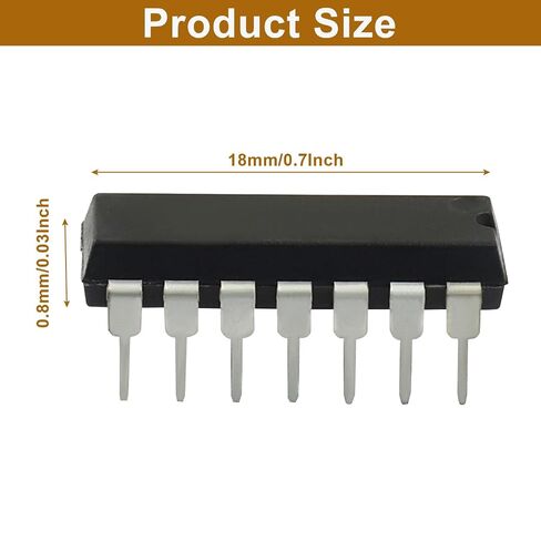 Waziaqoc 10 عبوات SN74AHCT125 بوابات عازلة رباعية للحافلات، متوافقة مع DIP-14 TTL IC ثلاثية الحالة لعزل الإشارة والتخزين المؤقت المنطقي عالي السرعة in Kuwait