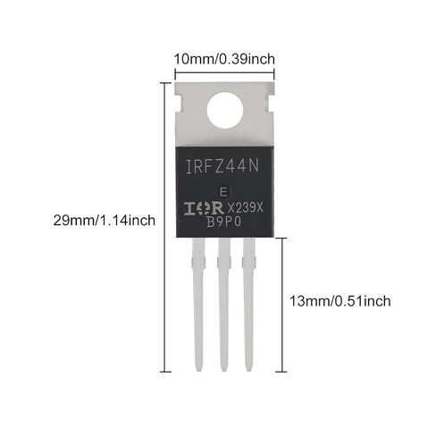10pcs IRFZ44N MOSFET 49 A 55 V IRFZ44NPBF N-Channel Rectifier Power MOSFET Transistor TO-220 in Saudi Arabia