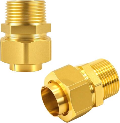 1/2" Brass Pipe Fittings, 2 Pack Gas Connect Fittings, CSST NPT Gas Pipe Adapter in Kuwait