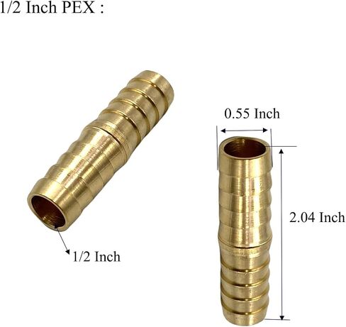 6 قطع من تركيبات خرطوم PEX النحاسية، 1/2 بوصة إلى 1/2 بوصة PEX وصلة خرطوم مستقيمة للمنزل وإصلاحات RV ومشروع Pex in Kuwait