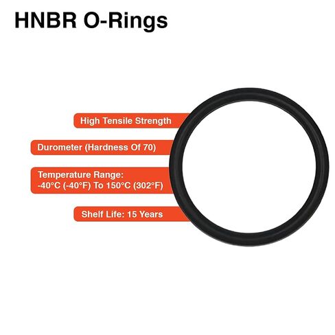 Mr O-Ring 108 HNBR O-Ring - 70A Durometer، 1/4" ID، 7/16" OD، 3/32" CS، أسود (عبوة من 50) in Kuwait