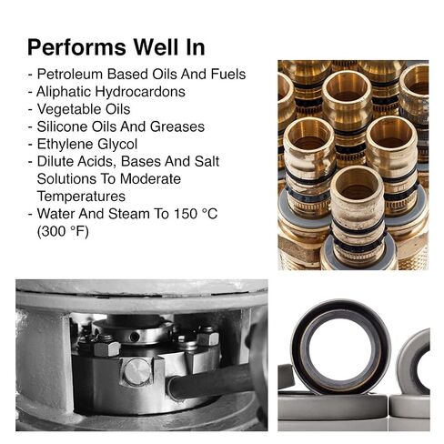 Mr O-Ring 108 HNBR O-Ring - 70A Durometer، 1/4" ID، 7/16" OD، 3/32" CS، أسود (عبوة من 50) in Kuwait
