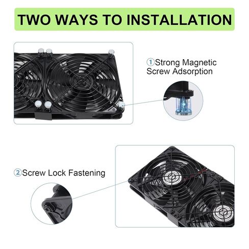 4x140mm 560mm 22.05inch Upgraded Adjustable Speed Computer PC Vent Cooling Fans with Magnetic Screw Kits for Cabinet, Server, Mining Rig, Chicken Coop and More in Kuwait