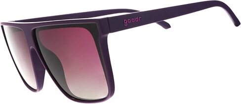 goodr Keeping a High Profile Polarized Sunglasses for Men & Women, Large Sized (FLG), Dark Purple Solid Frame with Purple Lens in Kuwait