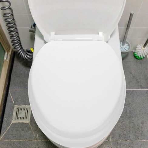 Foam Toilet Seat Cover Lid Soft Slow-Close Elongated Design for Bathroom Extra Thick Foam Cushion for Comfort in Kuwait