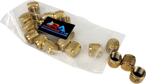 HVAC 1/4 غطاء صمام التوهج CD2245 أغطية صمام نحاسية مع ختم حلقة دائرية من النيوبرين لمنفذ خدمة التيار المتردد، ونظام التبريد وصمام شريدر، واستبدال غطاء التكييف الدائري in Kuwait