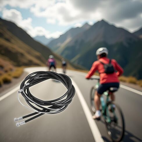 1 Pair Black Bike Brake Cable, Front and Rear Brake Cable, Bike Brake Wire Set for Road Bike and Common Bike,Brake Parts,Bike Brake Cables and Housing in Kuwait