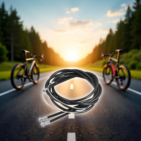 1 Pair Black Bike Brake Cable, Front and Rear Brake Cable, Bike Brake Wire Set for Road Bike and Common Bike,Brake Parts,Bike Brake Cables and Housing in Kuwait