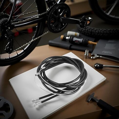 1 Pair Black Bike Brake Cable, Front and Rear Brake Cable, Bike Brake Wire Set for Road Bike and Common Bike,Brake Parts,Bike Brake Cables and Housing in Kuwait