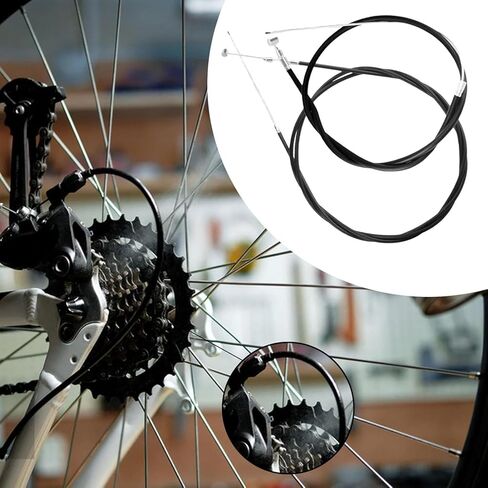 1 Pair Black Bike Brake Cable, Front and Rear Brake Cable, Bike Brake Wire Set for Road Bike and Common Bike,Brake Parts,Bike Brake Cables and Housing in Kuwait