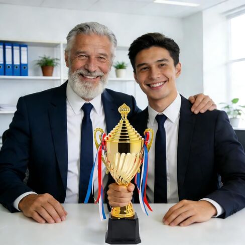 16inch Gold Champion Trophy Cup | Patriotic Red-White-Blue Bow Design | Premium Award for Sports Tournaments, Competitions & 1st Place Ceremonies in Kuwait