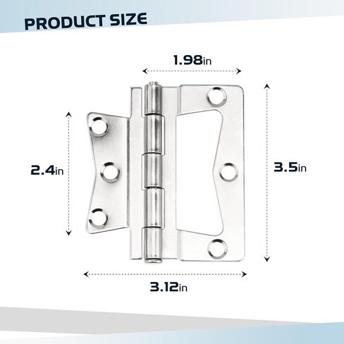 2 Pack Stainless Steel Butterfly Hinges Replacement for Mobile Homes / RV Interior Hinges, Heavy Non-Mortise Butterfly Hinge with Mounting Screws in Kuwait