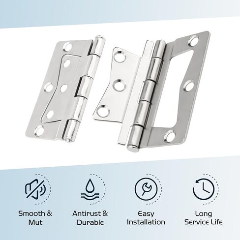 2 Pack Stainless Steel Butterfly Hinges Replacement for Mobile Homes / RV Interior Hinges, Heavy Non-Mortise Butterfly Hinge with Mounting Screws in Kuwait