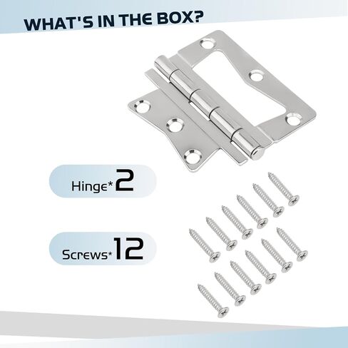 2 Pack Stainless Steel Butterfly Hinges Replacement for Mobile Homes / RV Interior Hinges, Heavy Non-Mortise Butterfly Hinge with Mounting Screws in Kuwait