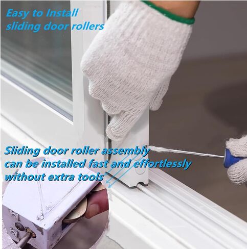 2Pack Sliding Door Rollers, 1-1/4 Inch Sliding Patio Door Tandem Roller Assembly Steel Ball Wheel, Sliding Glass Door Rollers Replacement for Sliding Glass Door Screen Capacity in Kuwait