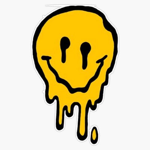 Drippy مبتسم الوجه الفينيل ملصق مضاد للمياه ملصق سيارة محمول جدار نافذة ملصقات للسيارة متعددة الأشكال 5" in Kuwait