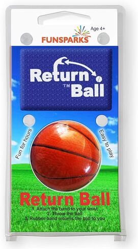 Return Ball - Basketball - Fun Single Player Toy for Indoor or Outdoor Play - Wrist Rebound Ball Fun for Friends and Family - Great as a Gift or a Present - Improve Coordination and Reaction Time in Kuwait