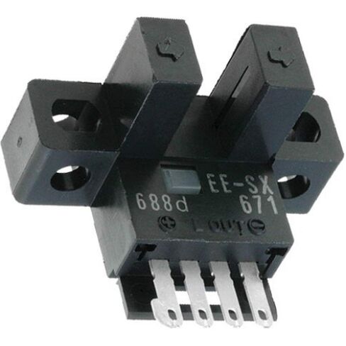 OMRON EE-SX671 4 POLES, 5 MM (SLOT WIDTH) SENSING DISTANCE, DARK-ON/LIGHT-ON (SELECTABLE) OUTPUT CONFIGURATION, INCIDENT LIGHT, L-SHAPED, NON-MODULATED, NPN OUTPUT, PHOTOMICROSENSOR, SLOT-TYPE, THROUG in Kuwait