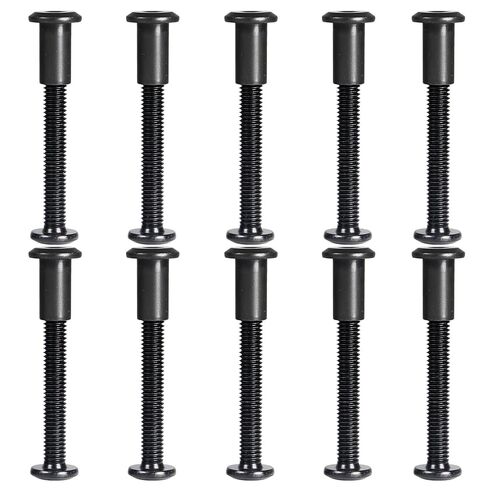 35 Sets Black M6 Hex Drive Socket Cap Bolts Screws Kit, M6 x 16mm/ 20mm/ 25mm/ 30mm/ 40mm/ 50mm Binding Screws Socket Cover Connecting Bolt Fixing Post Screw for Furniture Chair Crib Table Cabinets in Kuwait