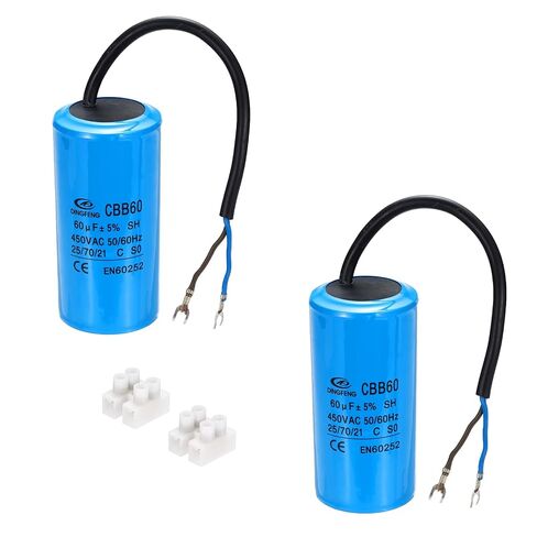 PATIKIL CBB60 35uF Running Capacitors, AC 450V 2 Wires 50/60Hz Cylinder 94x50mm for Air Compressor Motor, Washing Machines, Refrigerators Motor Start,2Set in Kuwait
