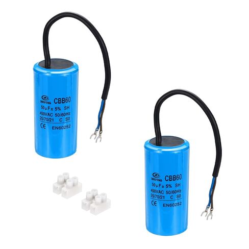 PATIKIL CBB60 35uF Running Capacitors, AC 450V 2 Wires 50/60Hz Cylinder 94x50mm for Air Compressor Motor, Washing Machines, Refrigerators Motor Start,2Set in Kuwait