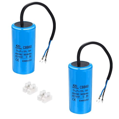 PATIKIL CBB60 35uF Running Capacitors, AC 450V 2 Wires 50/60Hz Cylinder 94x50mm for Air Compressor Motor, Washing Machines, Refrigerators Motor Start,2Set in Kuwait