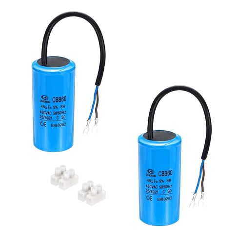 PATIKIL CBB60 35uF Running Capacitors, AC 450V 2 Wires 50/60Hz Cylinder 94x50mm for Air Compressor Motor, Washing Machines, Refrigerators Motor Start,2Set in Kuwait