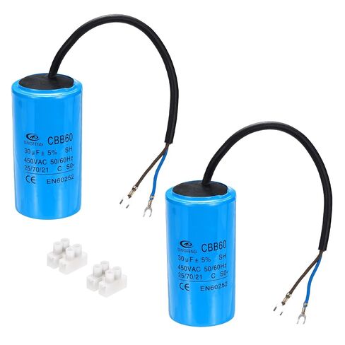 PATIKIL CBB60 35uF Running Capacitors, AC 450V 2 Wires 50/60Hz Cylinder 94x50mm for Air Compressor Motor, Washing Machines, Refrigerators Motor Start,2Set in Kuwait