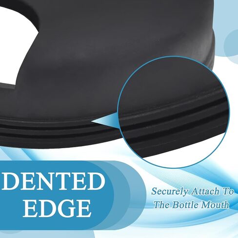 TiciKim 3 عبوات من السيليكون Splashguard لزجاجة Nalgene ذات فم واسع 32 أونصة - تناسب معظم زجاجات الفم مقاس 53 مم - واقي رذاذ واسع الفم لملحقات زجاجات مياه Nalgene (أسود) in Kuwait