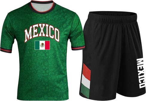 PECHAR Fan Soccer Jersey for Men 2026 World Cup Soccer Jersey Flag 2 Piece Jersey Set Argentina, Mexico, USA in Kuwait
