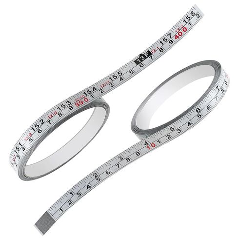 2-Pack Steel Self Adhesive Measuring Tape, 4M/157 Inch Peel and Stick Tape Measure Sticker, Imperial & Metric Ruler, Left to Right & Right to Left Reading for Industrial Workstation, Cutting Table in Kuwait