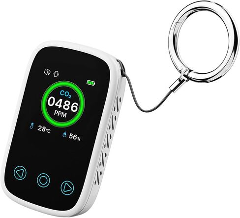Rechargeable CO2 Alarm Travel/Camping Carbon Dioxide Warning With Temperature/Humidity Display Portable CO2 Meter in Kuwait