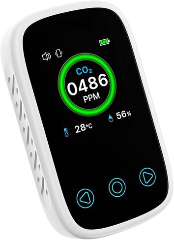 Rechargeable CO2 Alarm Travel/Camping Carbon Dioxide Warning With Temperature/Humidity Display Portable CO2 Meter in Kuwait
