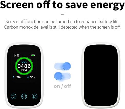 Rechargeable CO2 Alarm Travel/Camping Carbon Dioxide Warning With Temperature/Humidity Display Portable CO2 Meter in Kuwait