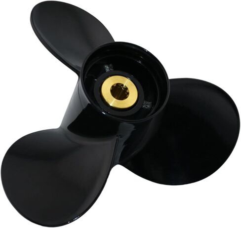مروحة ألومنيوم 9 1/4 × 10، 3 شفرات RH لمحركات سوزوكي 8-20HP الخارجية (DF8A/9.9/15/20HP) - أسنان ذات 10 خطوط، أداء عالي ومقاومة للتآكل in Kuwait