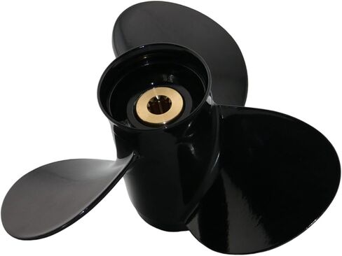 مروحة ألومنيوم 9 1/4 × 10، 3 شفرات RH لمحركات سوزوكي 8-20HP الخارجية (DF8A/9.9/15/20HP) - أسنان ذات 10 خطوط، أداء عالي ومقاومة للتآكل in Kuwait