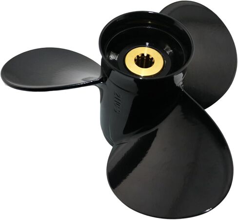 مروحة ألومنيوم 9 1/4 × 10، 3 شفرات RH لمحركات سوزوكي 8-20HP الخارجية (DF8A/9.9/15/20HP) - أسنان ذات 10 خطوط، أداء عالي ومقاومة للتآكل in Kuwait