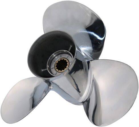 Boatman Propeller 11 1/8x13 Fit Yamaha Outboard Motor T25/F30/F40/F50/40HP/48hp/50hp/60hp/F60 G Series 13 Spline, Stainless Steel 3 Blades OEM 69W-45945-00-EL in Kuwait