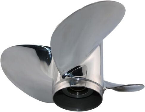 Boatman Propeller 11 1/8x13 Fit Yamaha Outboard Motor T25/F30/F40/F50/40HP/48hp/50hp/60hp/F60 G Series 13 Spline, Stainless Steel 3 Blades OEM 69W-45945-00-EL in Kuwait