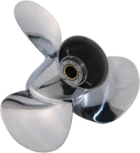 Boatman Propeller 11 1/8x13 Fit Yamaha Outboard Motor T25/F30/F40/F50/40HP/48hp/50hp/60hp/F60 G Series 13 Spline, Stainless Steel 3 Blades OEM 69W-45945-00-EL in Kuwait