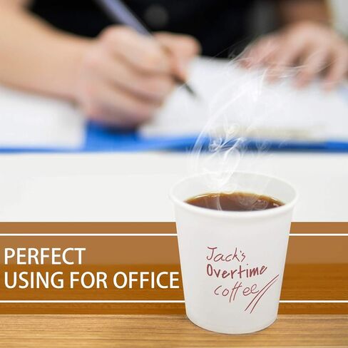Vumdua 300 Pcs 6 oz Disposable Paper Cups, Hot Cold Beverage Drinking Cup for Coffee, Water, Tea, Juice, Espresso & Cortado (White) in Kuwait