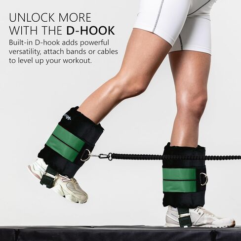 Heavy Ankle & Wrist Weights – 50/60/70/80 lbs Pair (25–40lbs - Each) | Dual Adjustable Secure Strap System, Patented Design | Ideal for Home Workouts, Pilates, Yoga, Glute Training in Kuwait